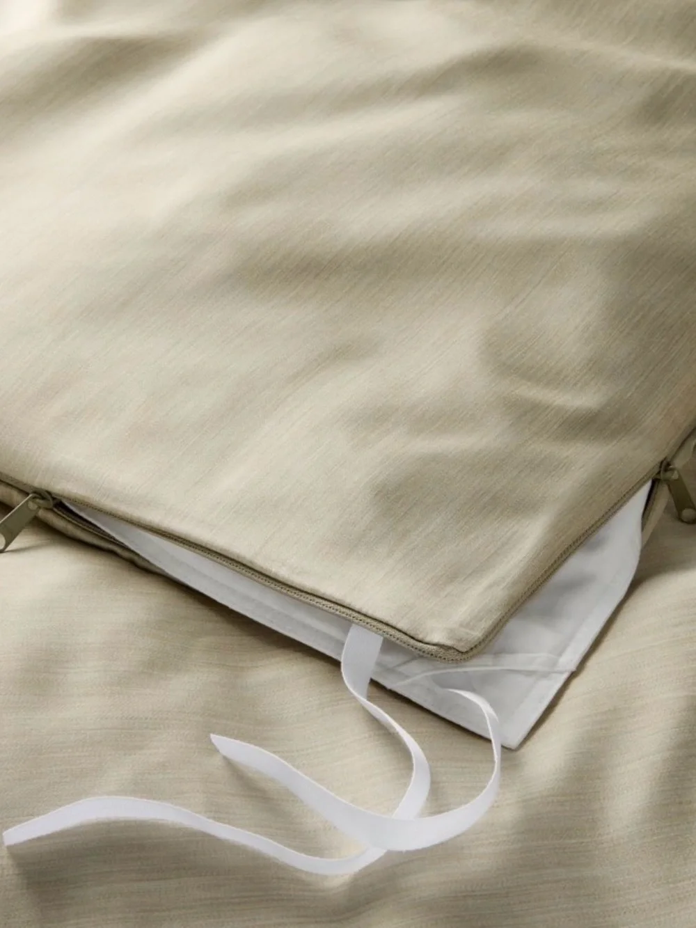 King Rayon from Bamboo Duvet Set Light Olive Green - Casaluna™